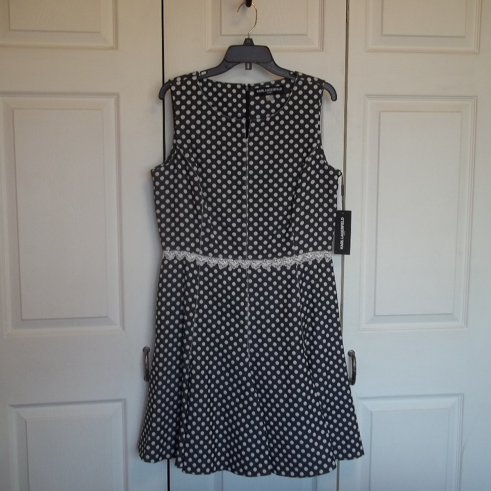 NWT Karl Lagerfeld Polka Dot Dress Size 14